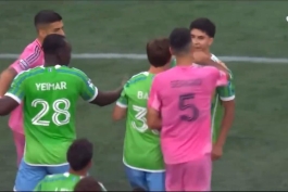 دعوای بازیکنان اینتر میامی و سیاتل ساندرز