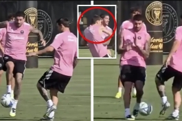 رودریگو دی پل و لیونل مسی در تمرینات اینتر میامی