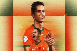 عکس از حمیدرضا طاهرخانی هافبک مس رفسنجان