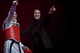 عکس از مینو مداح سرمربی سابق تیم تکواندوی زنان ایران