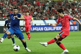 عکس از بازی تیم ملی کره جنوبی با کویت