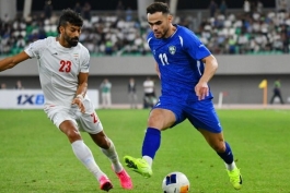 عکس از رامین رضاییان و اوستون اورونوف در فینال کافا