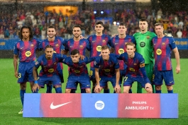 عکس گروهی بازیکنان بارسلونا