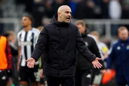 سرمربی ایتالیایی چلسی در جریان مسابقه با نیوکاسل 