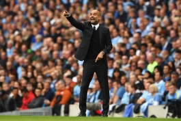 پپ گواردیولا در بازی با ساندرلند، سال 2016 