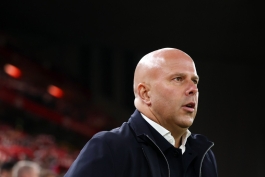 آرنه اسلوت در بازی لیورپول و آیندهوون در لیگ قهرمانان اروپا 