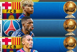 مدعیان توپ طلا 2025 - لامین یامال - عثمان دمبله - رافینیا