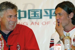 کارلو آنچلوتی و پائولو مالدینی در میلان 