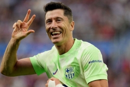 روبرت لواندوفسکی در پیراهن بارسلونا 