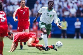 گل سعید العویران مقابل بلژیک در جام جهانی 1994