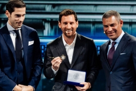 دریافت کلید شهر میامی توسط مسی