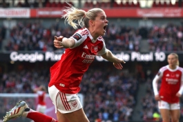 خوشحالی آلسیا روسو پس از گلزنی مقابل چلسی 