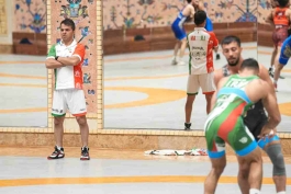 حسن رنگرز-تمرین تیم ملی کشتی فرنگی بزرگسالان