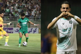 کسری طاهری مهاجم پیکان و بازیکن سابق روبین کازان و تیم ملی نوجوانان ایران - احمد گوهری دروازه بان سابق پرسپولیس و گزینه تراکتور و بازیکن پیکان تهران - امید لطیفی مهاجم ذوب آهن - بازی پیکان و ذوب آهن