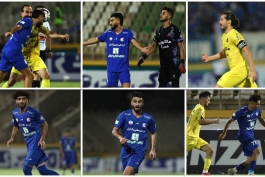 محمدمهدی احمدی و محمد شریفی بازیکنان سابق پرسپولیس و حال حاضر استقلال خوزستان، علیرضا جعفرپور دروازه بان فصل گذشته ملوان و سابق تیم ملی امید ایران و بازیکن حال حاضر شمس آذر قزوین - مهدی محمدی مدافع میانی شمس آذر - حجت احمدی گلزن استقلال خوزستان - داریوش شجاعیان بازیکن سابق استقلال و حال حاضر شمس آذر قزوین