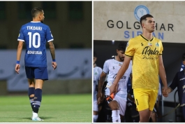 محمد خلیفه دروازه بان آلومینیوم اراک و تیم ملی ایران - مهدی تیکدری وینگر گل گهر و بازیکن سابق تراکتور - لیگ برتر ایران