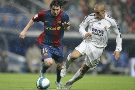 رئال مادرید-بارسلونا-مهاجم بارسلونا-مدافع رئال مادرید-لالیگا-Real Madrid-Barcelona