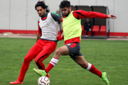 گزارش تصویری از تمرین سرخ پوشان تهران 9 فروردین؛ صادقیان در تمرین شرکت نکرد