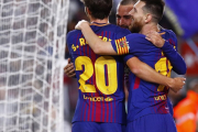 FC Barcelona - لالیگا - بارسلونا - Lionel Messi - Sergi Roberto - Aleix Vidal