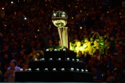 گزارش تصویری؛ جام قهرمانی فصل قبل NBA به گلدن‌استیت اهدا شد