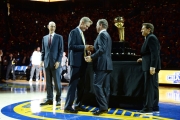 گزارش تصویری؛ جام قهرمانی فصل قبل NBA به گلدن‌استیت اهدا شد