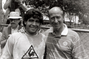 Diego Maradona & Bobby Charlton at World Cup 1986