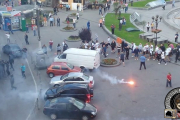 گزارش تصویری: درگیری هواداران لژیا ورشو و زوریا لوهانسک