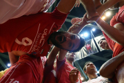 تصاویر جشن پیروزی ملی پوشان والیبال پس از غلبه بر لهستان