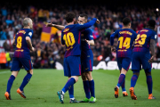 FC Barcelona - La Liga - بارسلونا - لالیگا - Lionel Messi -Jordi Alba - Andres Iniesta - Samuel Umtiti - Pilippe Coutinho