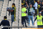 تماشاگران پرسپولیس-تماشاگران سپاهان-هواداران فوتبال-حواشی-درگیری روی سکوها