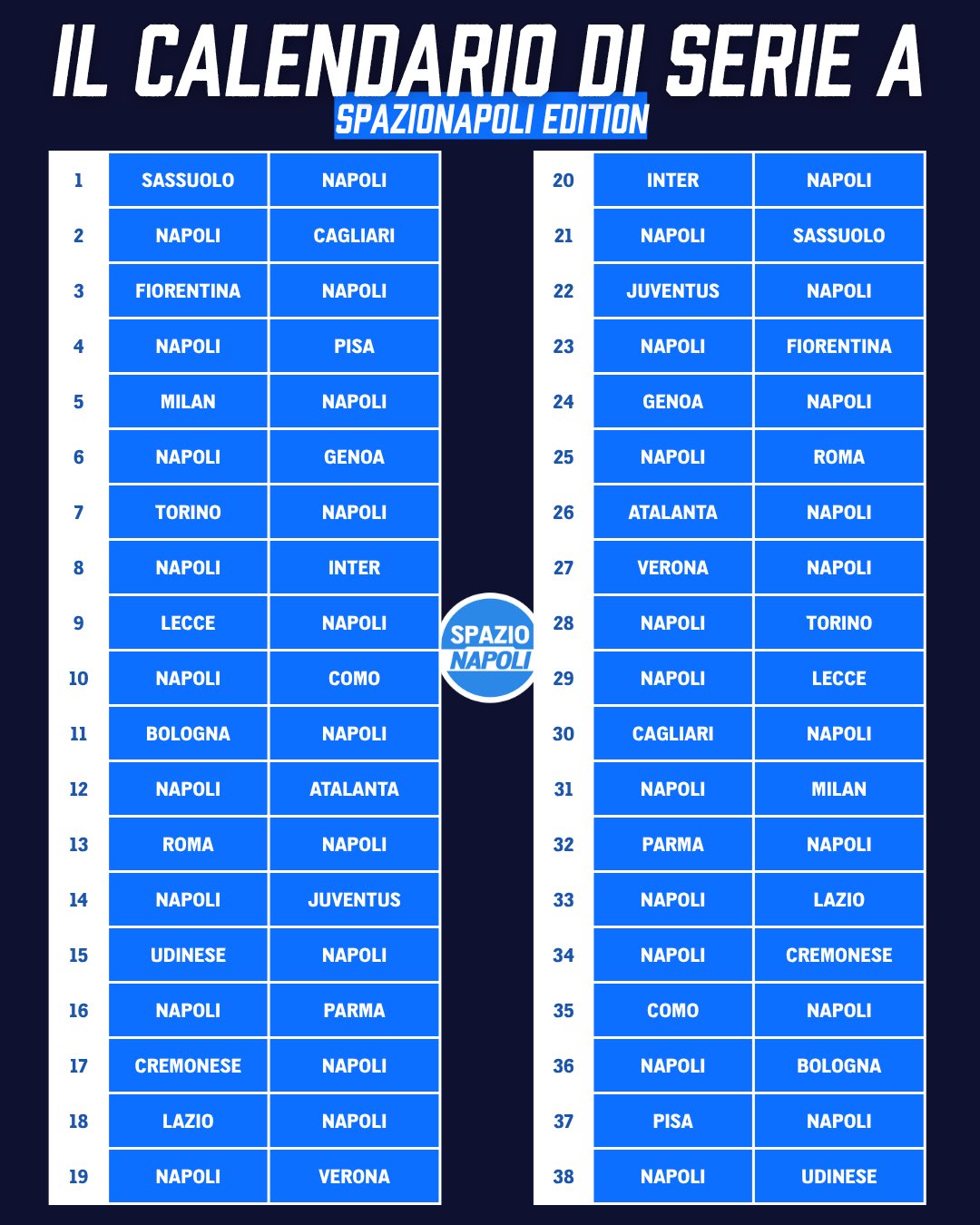 برنامه بازی‌های یوونتوس در فصل ۲۶-۲۰۲۵