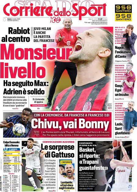 کوریره دلو اسپورت - 4 اکتبر 2025