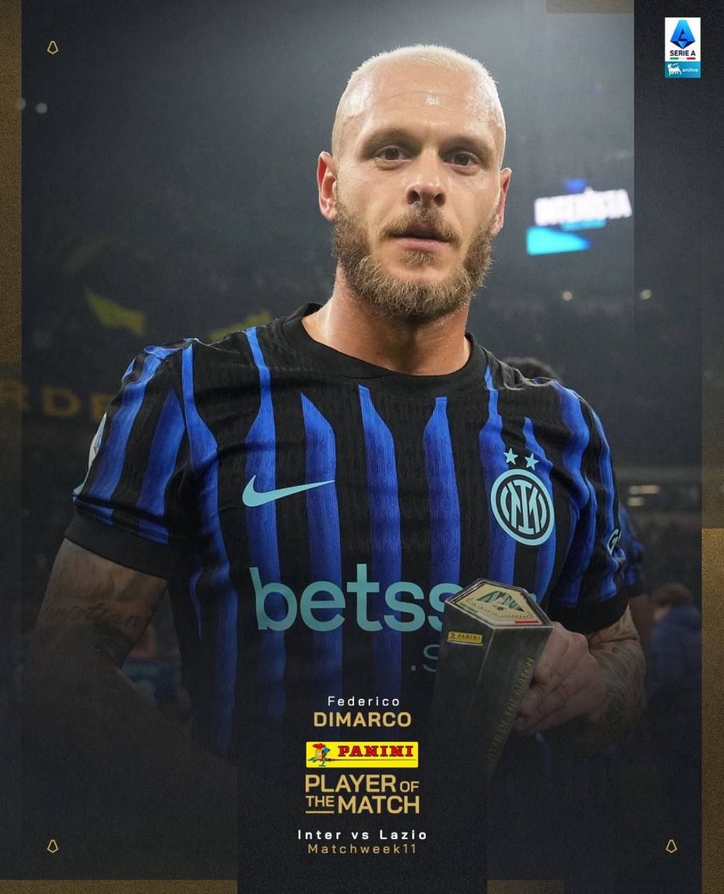 فدریکو دی مارکو - بهترین بازیکن دیدار اینتر و لاتزیو