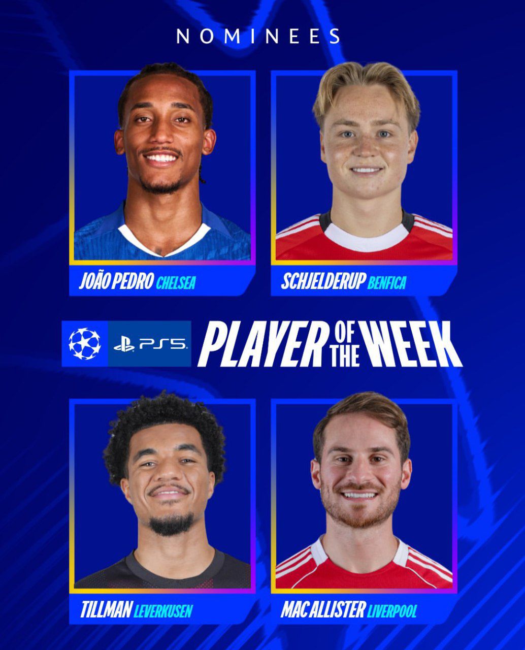 نامزدهای جایزه بهترین بازیکن هفته هشتم لیگ قهرمانان اروپا