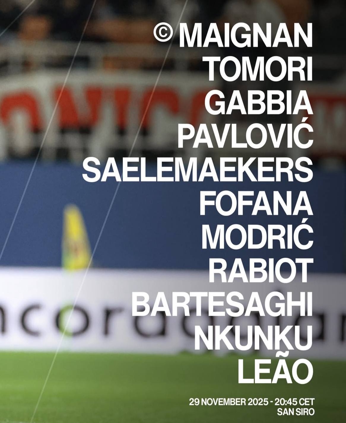 عکس از ترکیب میلان مقابل لاتزیو