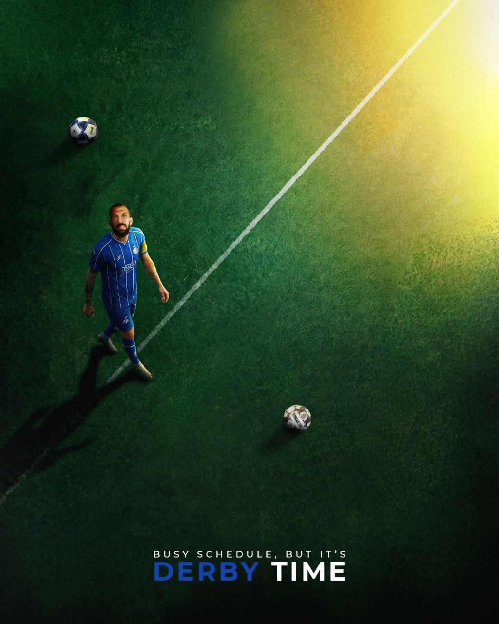 عکس از پوستر استقلال برای دربی ۱۰۶