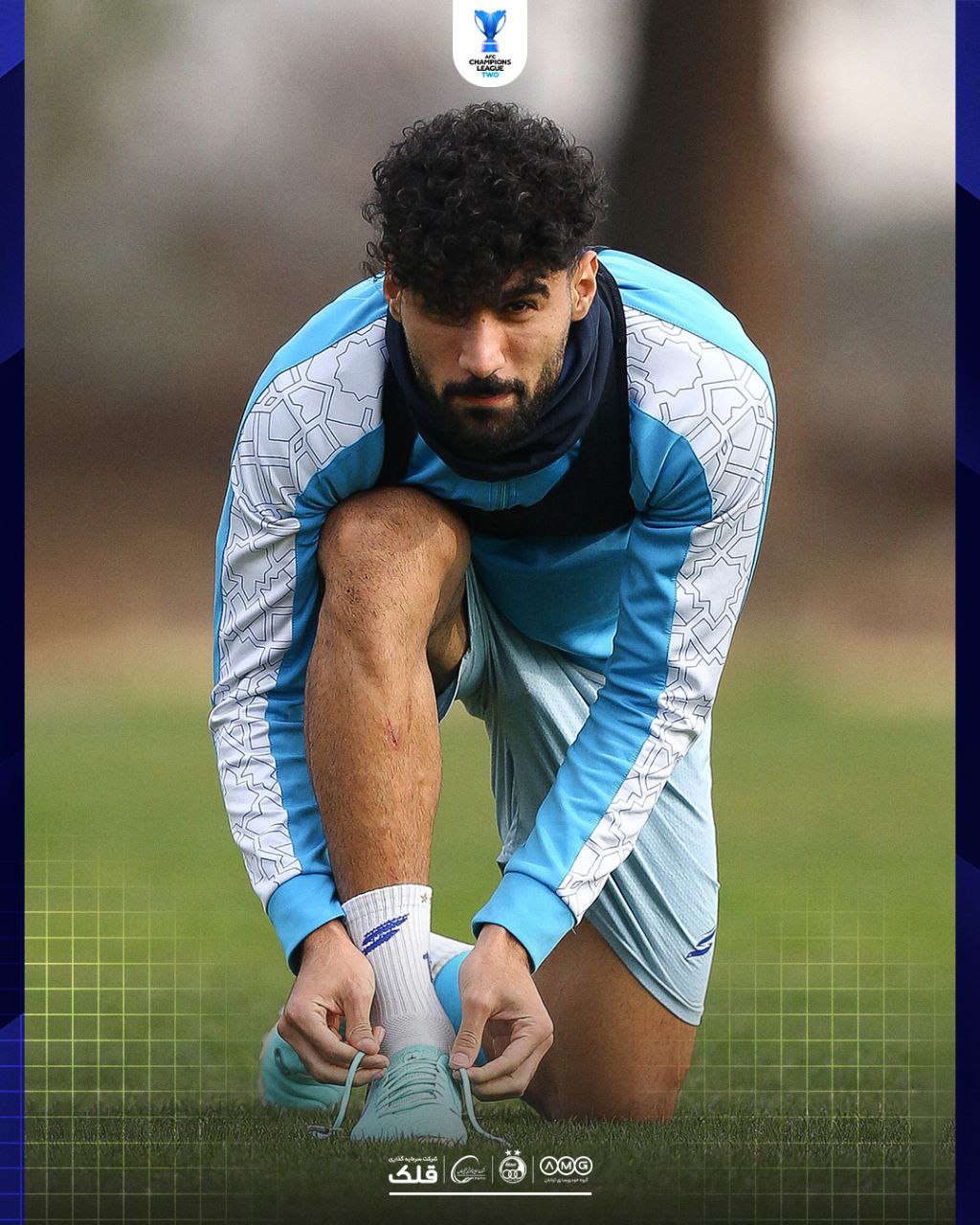 عکس از سامان فلاح مدافعاستقلال در تمرین