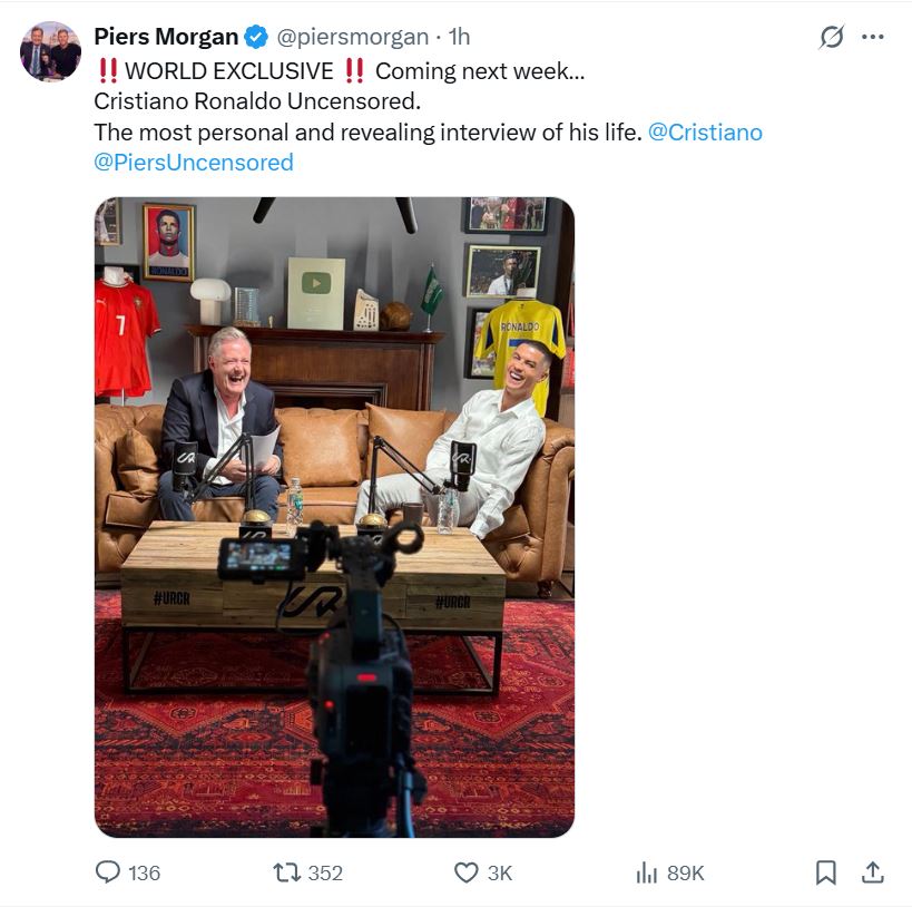 پیرس مورگان - کریستیانو رونالدو