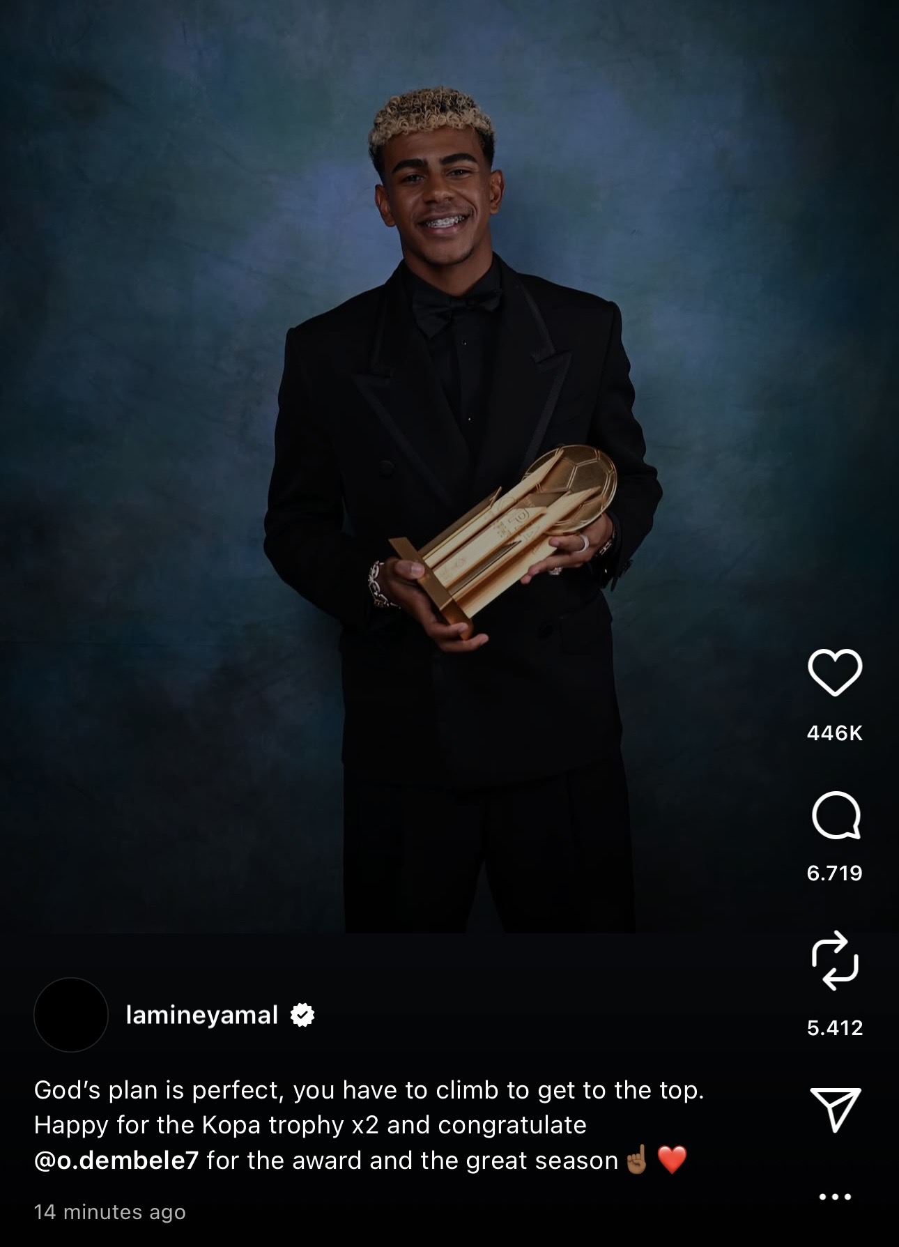 لامین یامال برای اولین بار به ناکامی در کسب توپ طلا واکنش نشان داد