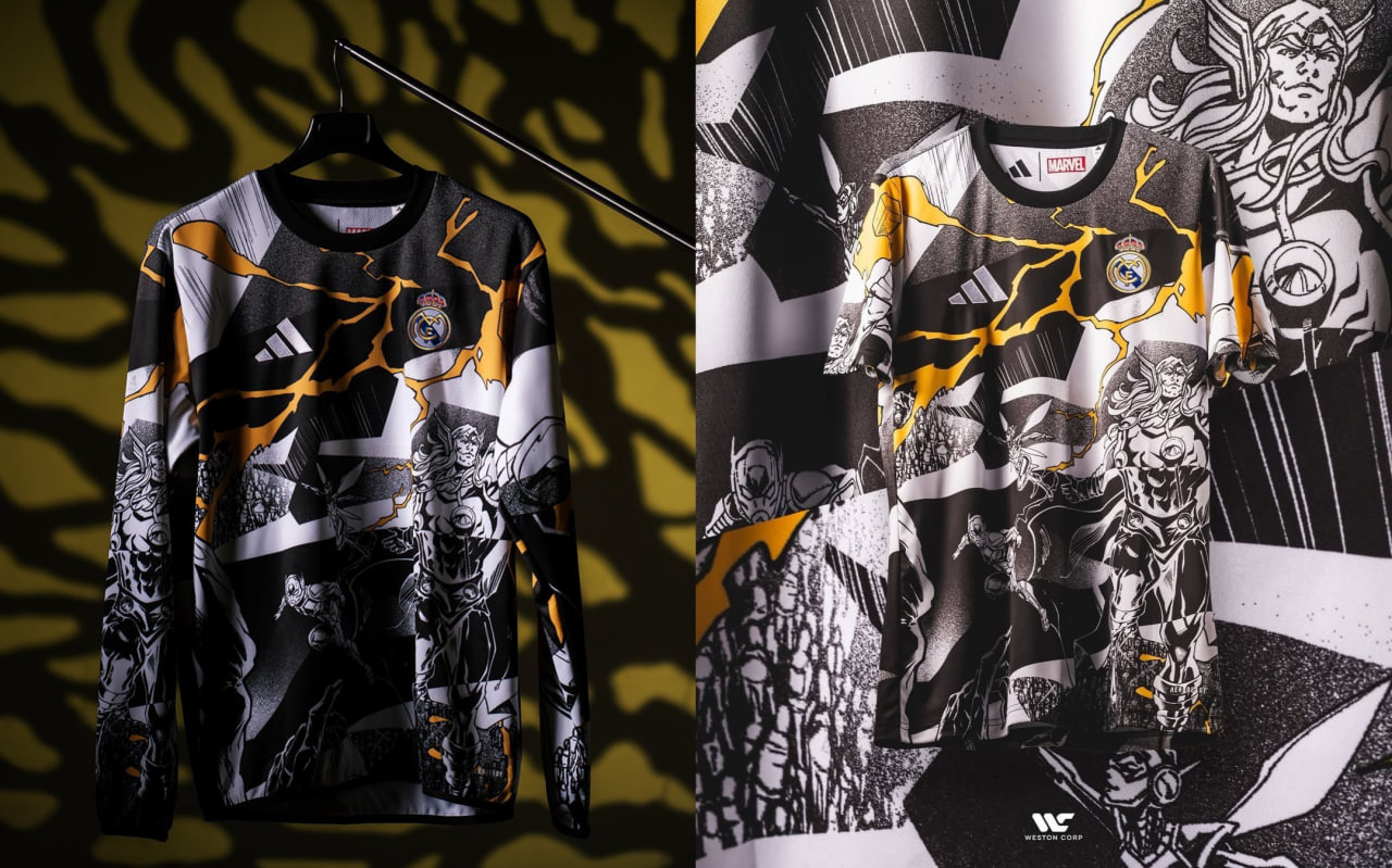 پیراهن ویژه رئال مادرید با طرح دنیای ابرقهرمانی مارول