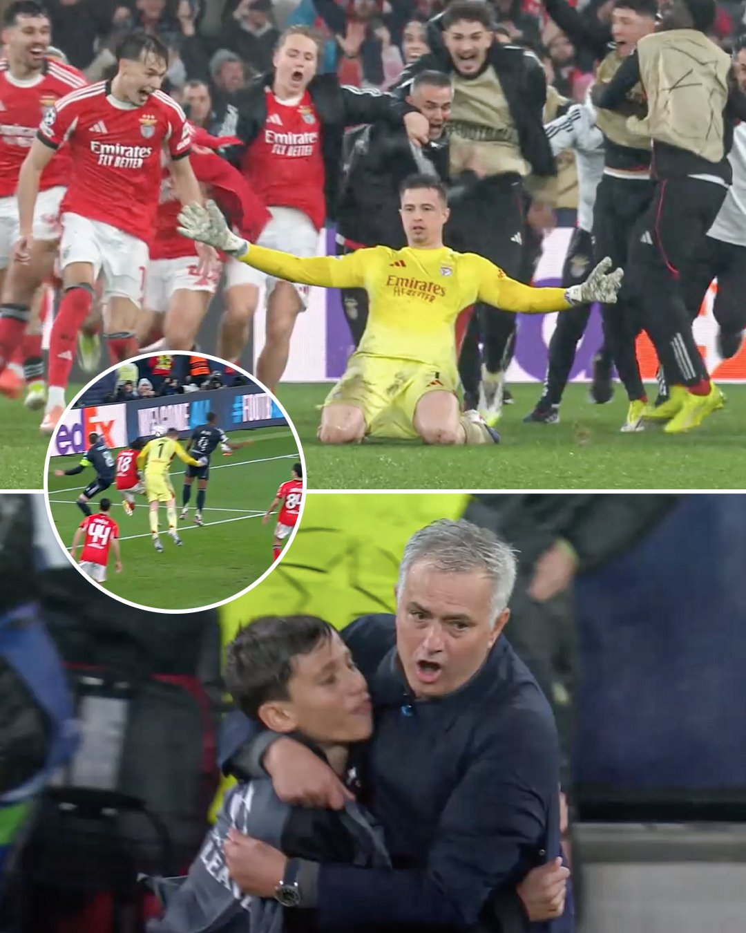 خوشحالی تاریخی ژوزه مورینیو پس از برد مقابل رئال مادرید 