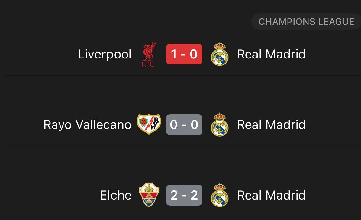 دیدارهای رئال مادرید 