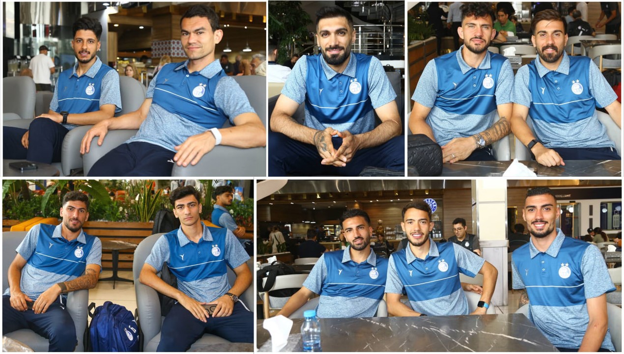 بازیکنان استقلال تهران در راه رفتن به ترکیه