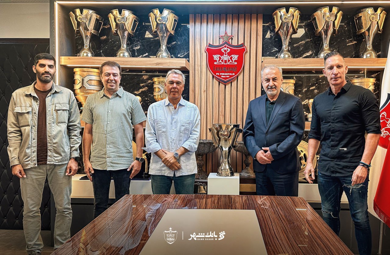 رضا درویش و محمد انصاری مدیران پرسپولیس تهران - لیگ برتر ایران